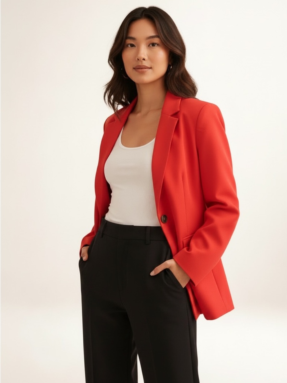 Aritzia Babaton Demy Oversized Blazer Red XS
